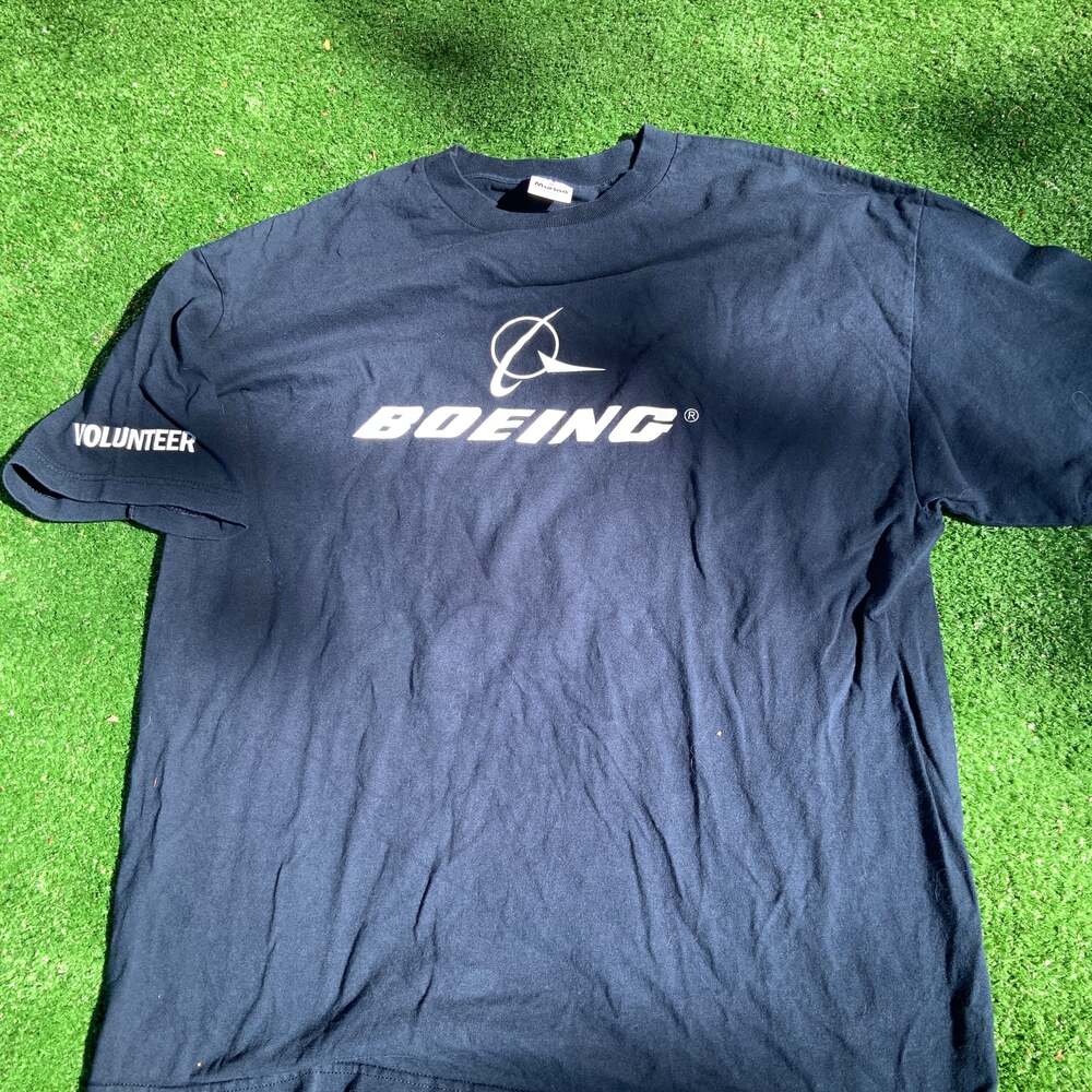 Vintage 90s Boeing Volunteer Logo T-Shirt XL Made in USA